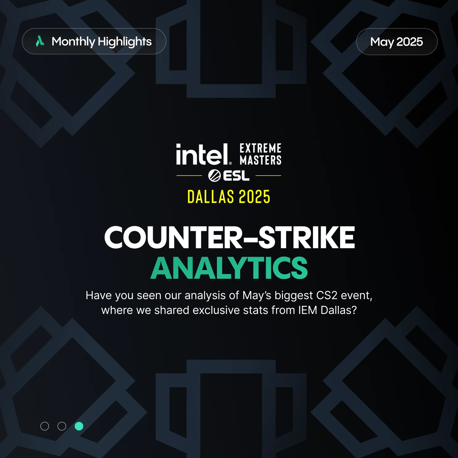 Social post — May 2025 highlights, Counter-Strike analytics